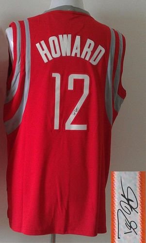 Houston Rockets Revolution 30 Autographed #12 Dwight Howard Red Stitched NBA Jersey