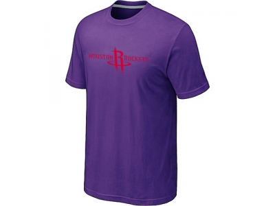 Houston Rockets adidas Primary Logo T-Shirt -Purple