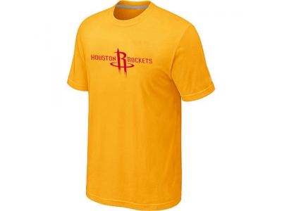 Houston Rockets adidas Primary Logo T-Shirt -Yellow