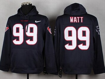 Houston Texans #99 J.J. Watt Blue Pullover NFL Hoodie