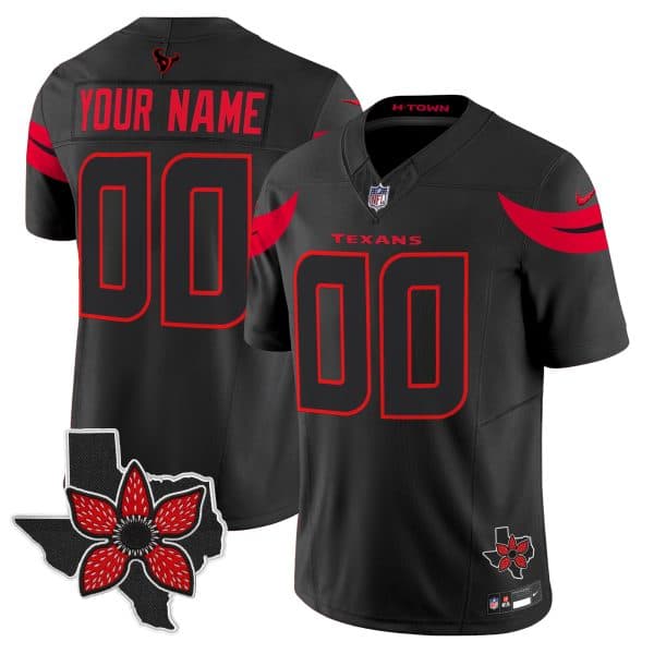 Houston Texans ‘Stranger Things Edition’ Vapor Limited Custom Jersey – All Stitched