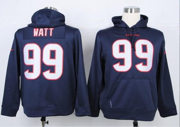 Houston Texans 99 J. J. Watt Pullover Hoodie Navy Blue