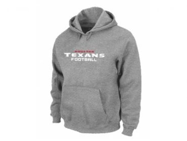 Houston Texans Authentic font Pullover Hoodie Grey