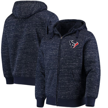 Houston Texans G III Sports By Carl Banks Discovery Sherpa Full Zip Jacket Heathered Navy