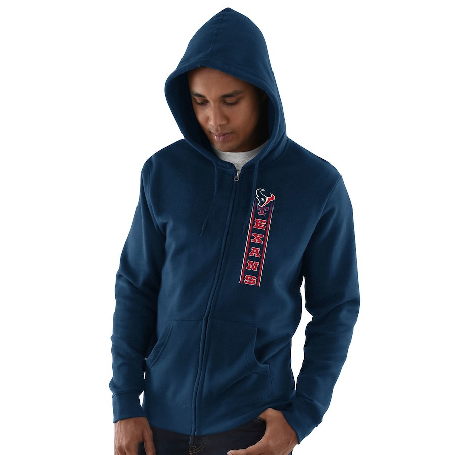 Houston Texans Hook And Ladder Full Zip Hoodie Navy