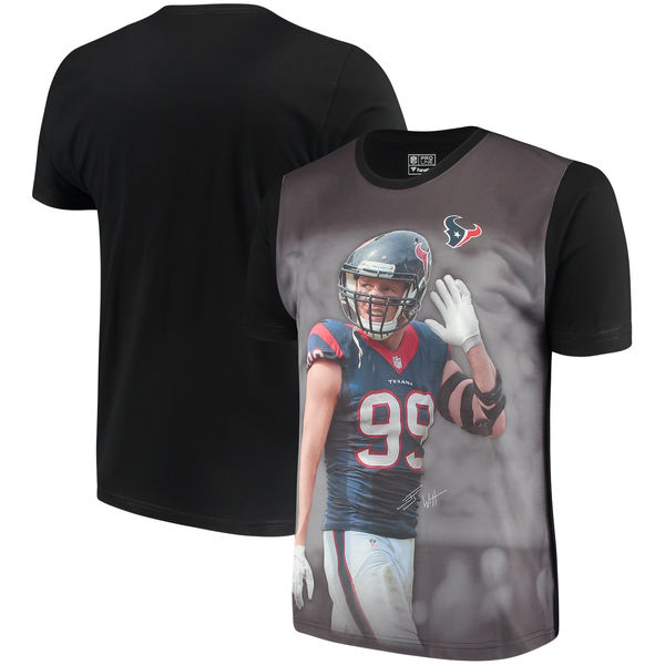 Houston Texans J.J. Watt NFL Pro Line By Fanatics Branded NFL Player Sublimated Graphic T Shirt Black