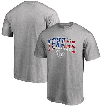 Houston Texans Pro Line By Fanatics Branded Big & Tall Banner Wave T-Shirt Heathered Gray