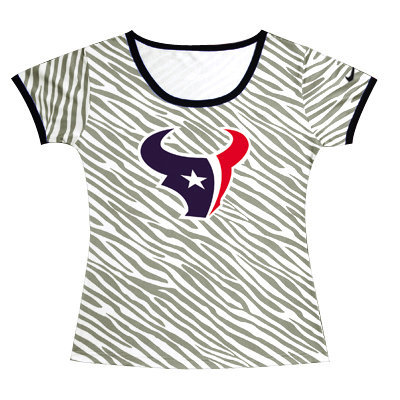 Houston Texans Sideline Legend Authentic Logo women Zebra stripes T-shirt