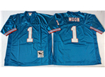 Houston oilers #1 Warren Moon Throwback Light Blue Jersey