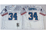 Houston oilers #34 Earl Campbell Throwback White Jersey