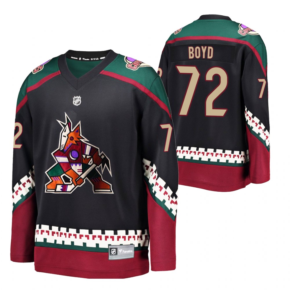 Howling Coyote #72 Travis Boyd Black 2021-22 Throwback Kachina Jersey