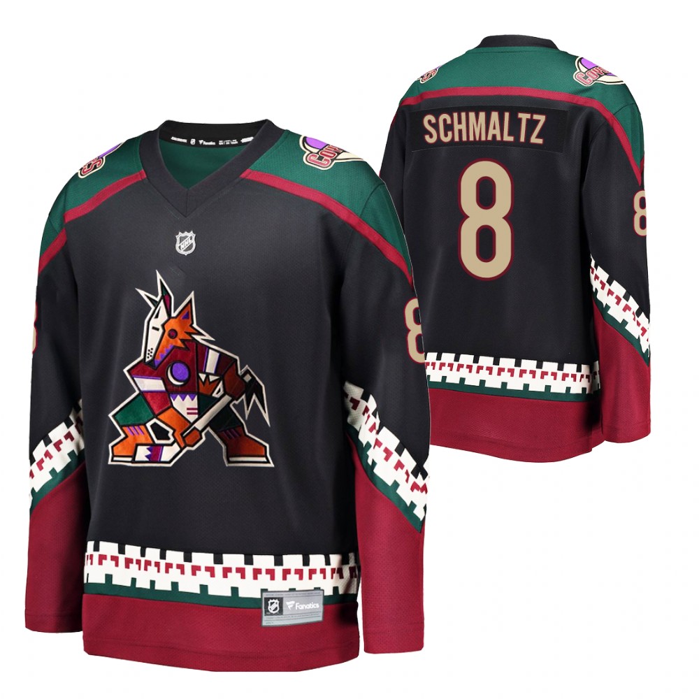 Howling Coyote #8 Nick Schmaltz Black 2021-22 Throwback Kachina Jersey