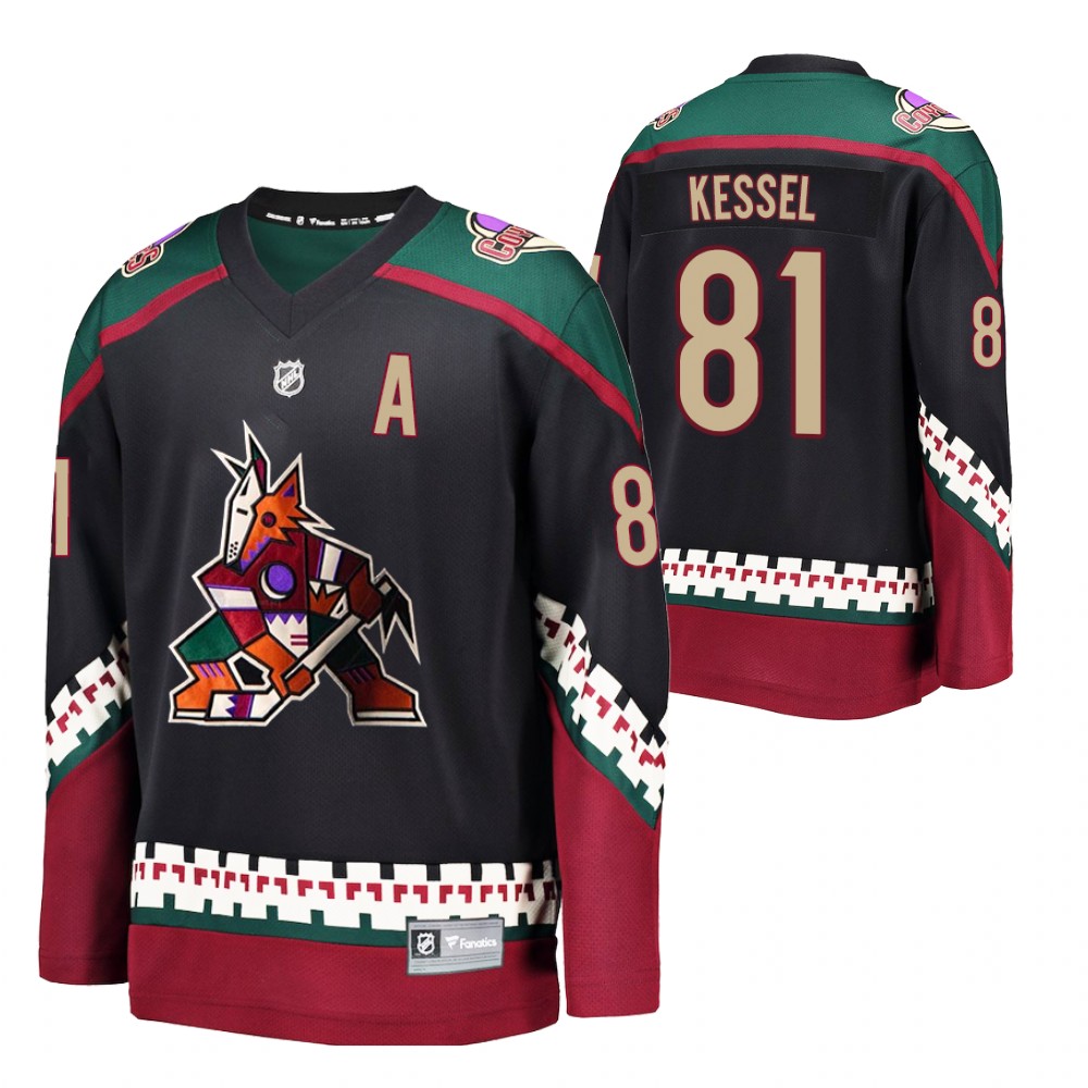 Howling Coyote #81 Phil Kessel Black 2021-22 Throwback Kachina Jersey