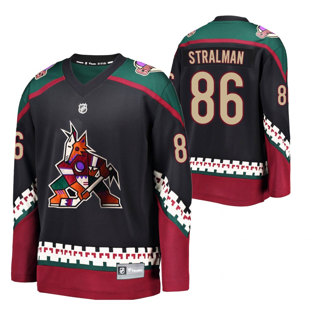 Howling Coyote #86 Anton Stralman Black 2021-22 Throwback Kachina Jersey
