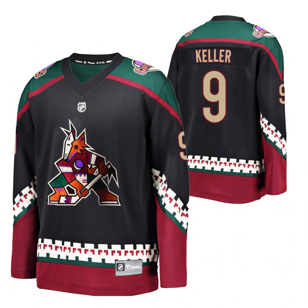 Howling Coyote #9 Clayton Keller Black 2021-22 Throwback Kachina Jersey
