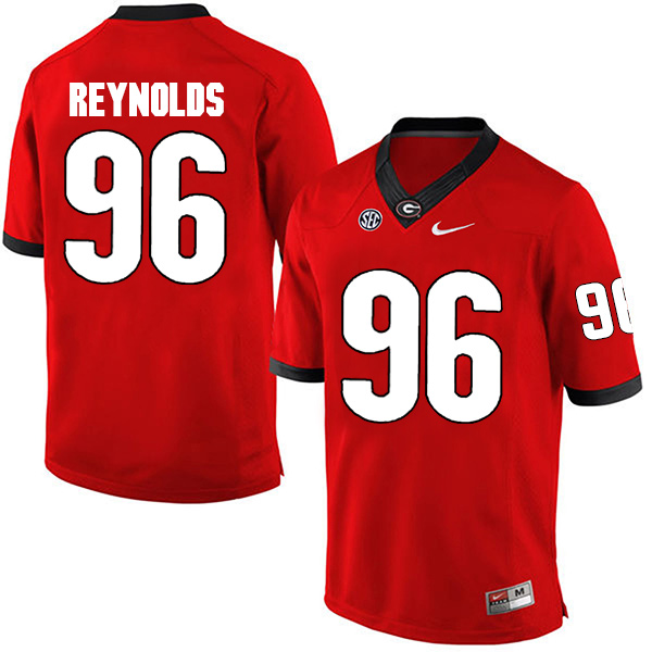 Hudson Reynolds Georgia Bulldogs Men's Jersey - #96 NCAA Red Limited Home