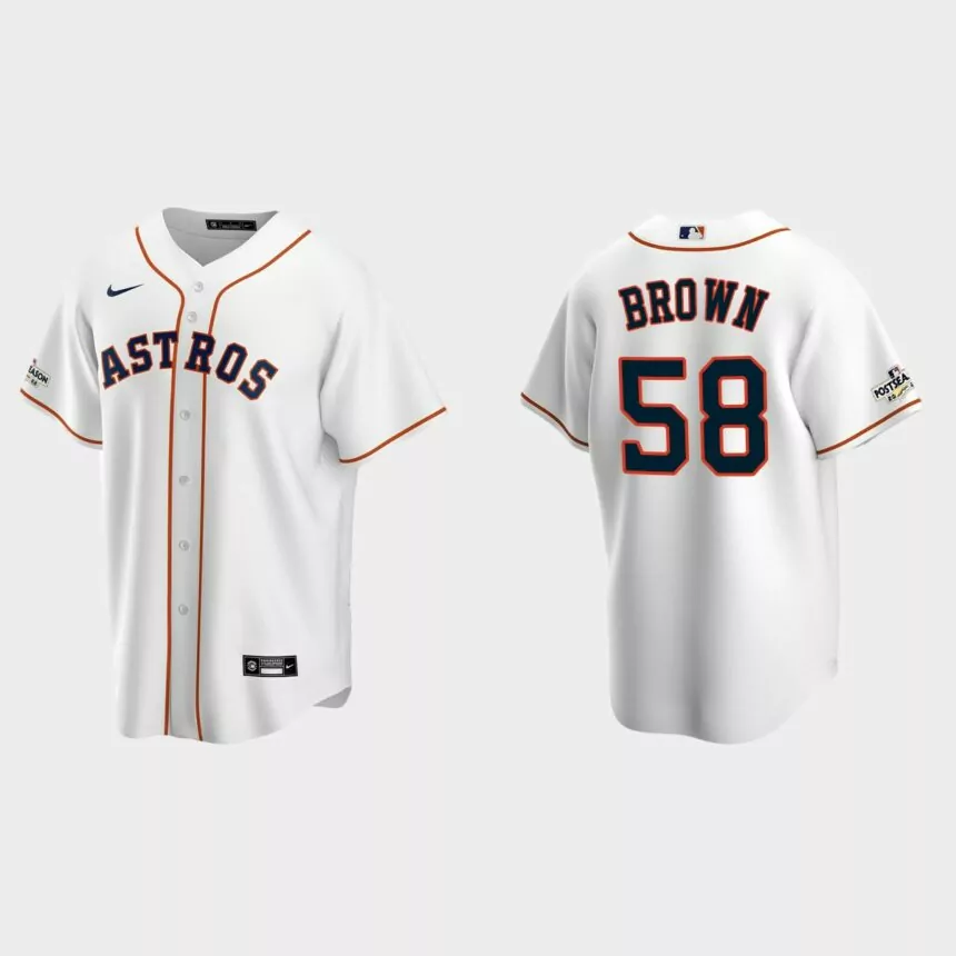 Hunter Brown Houston Astros 2022 Postseason Replica Jersey – White