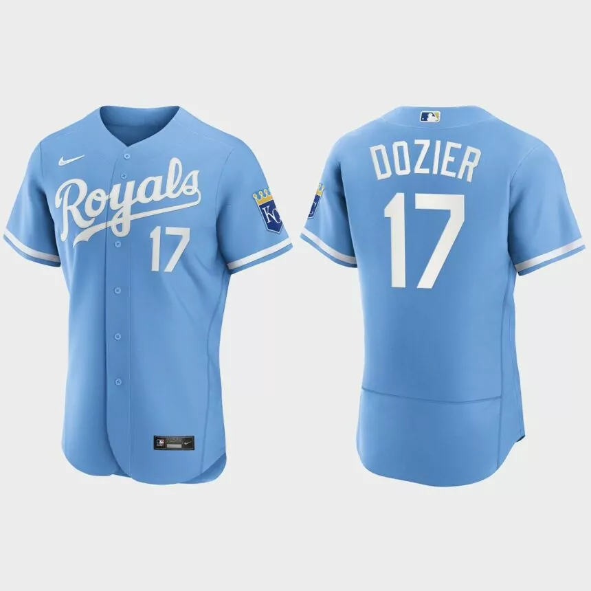 Hunter Dozier Kansas City Royals 2022 Authentic Jersey – Powder Blue