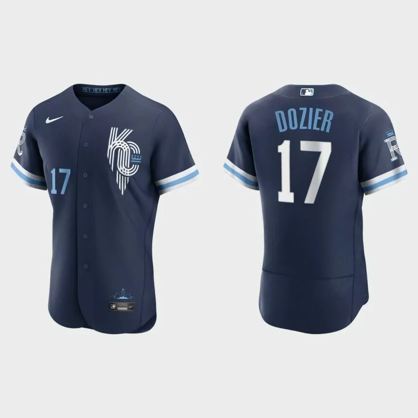 Hunter Dozier Kansas City Royals 2022 City Connect Authentic Jersey – Navy