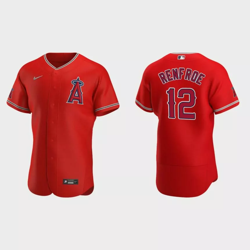Hunter Renfroe Los Angeles Angels Authentic Alternate Jersey – Red