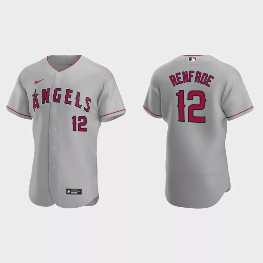 Hunter Renfroe Los Angeles Angels Authentic Road Jersey – Gray