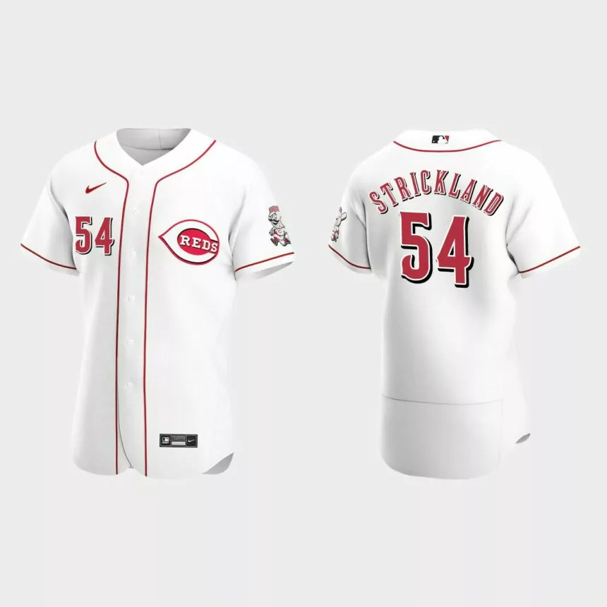 Hunter Strickland Cincinnati Reds Authentic Home Jersey – White