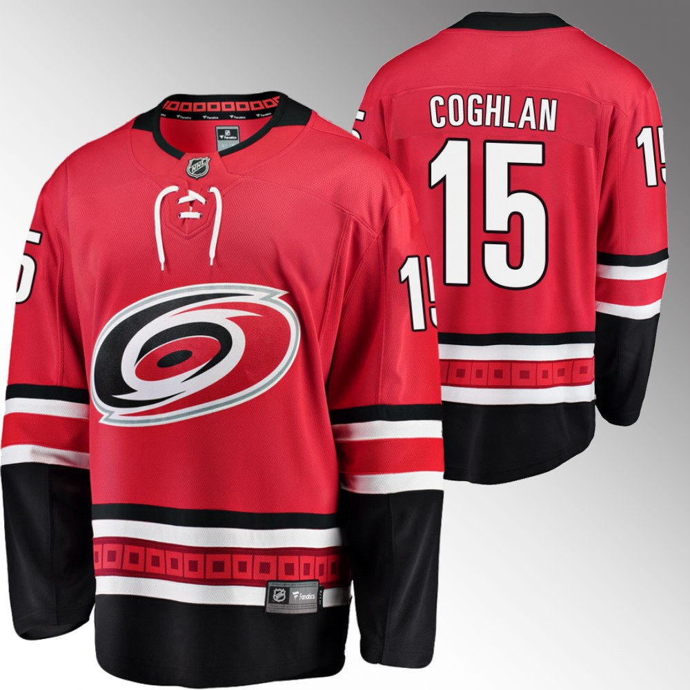 Hurricanes #15 Dylan Coghlan Red 2022 Home Jersey
