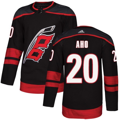 Hurricanes #20 Sebastian Aho Black Alternate Authentic Stitched Hockey Jersey