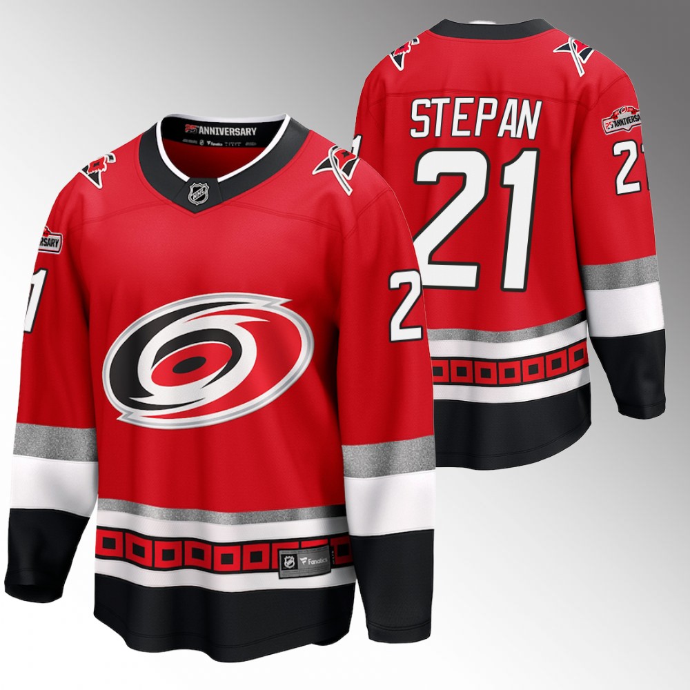 Hurricanes #21 Derek Stepan Red Home Jersey