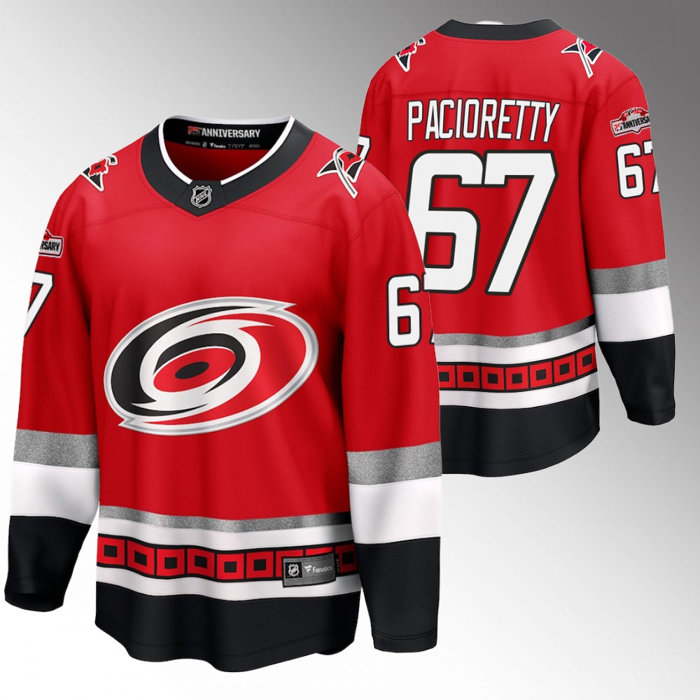 Hurricanes #67 Max Pacioretty Red 25th Anniversary Jersey