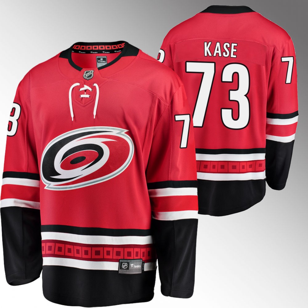 Hurricanes #73 Ondrej Kase Red 2022 Home Jersey
