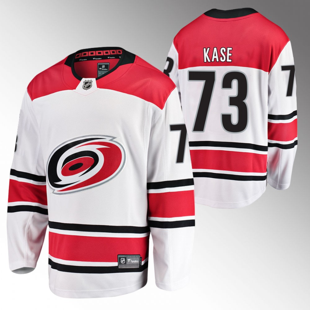 Hurricanes #73 Ondrej Kase White 2022 Away Jersey