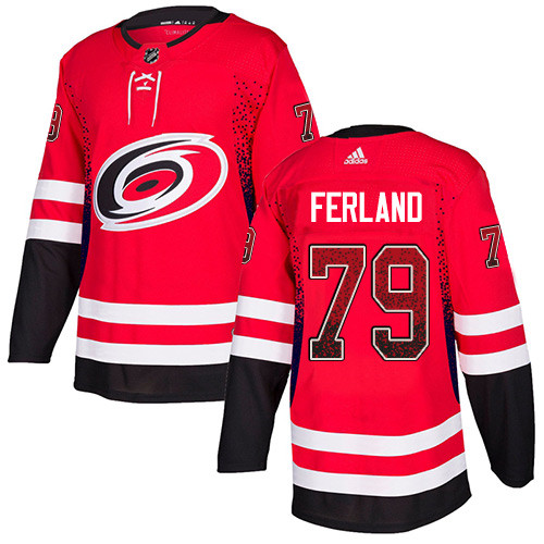 Hurricanes #79 Michael Ferland Red Home Authentic Drift Fashion Stitched Hockey Jersey