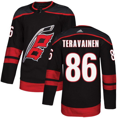 Hurricanes #86 Teuvo Teravainen Black Alternate Authentic Stitched Hockey Jersey
