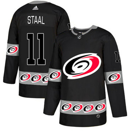 Hurricanes 11 Jordan Staal Black Team Logos Fashion Adidas Jersey