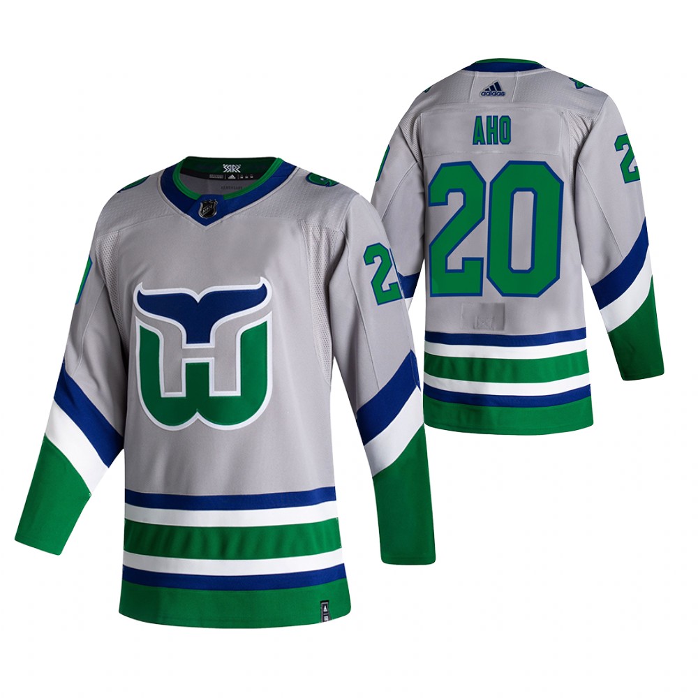 Hurricanes 2021 Reverse Retro #20 Sebastian Aho Green Jersey Special Edition Authentic