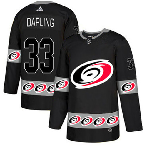 Hurricanes 33 Soctt Darling Black Team Logos Fashion Adidas Jersey