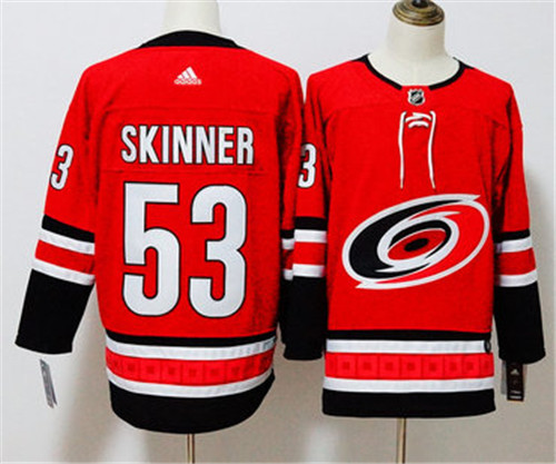 Hurricanes 53 Jeff Skinner Red Adidas Jersey