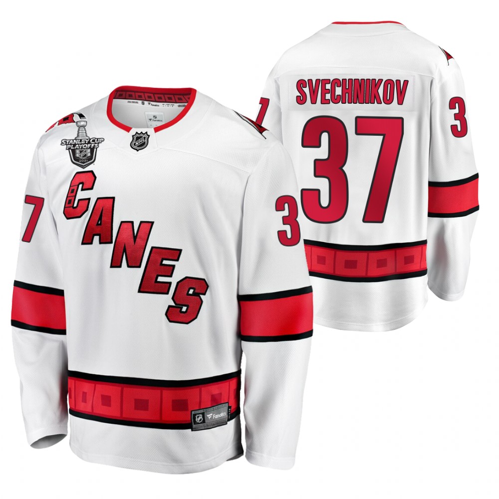 Hurricanes Andrei Svechnikov Jersey 2021 Stanley Cup Playoffs White Men