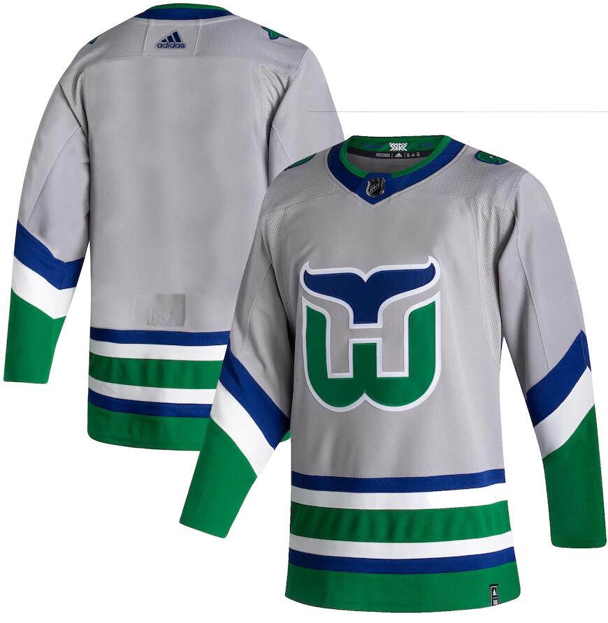 Hurricanes Blank Gray 2020-21 Reverse Retro Adidas Jersey