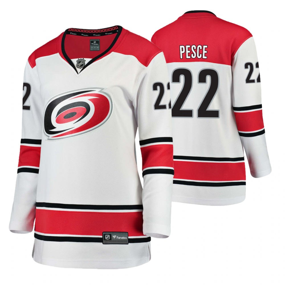 Hurricanes Brett Pesce Women's Breakaway Player Away Jersey