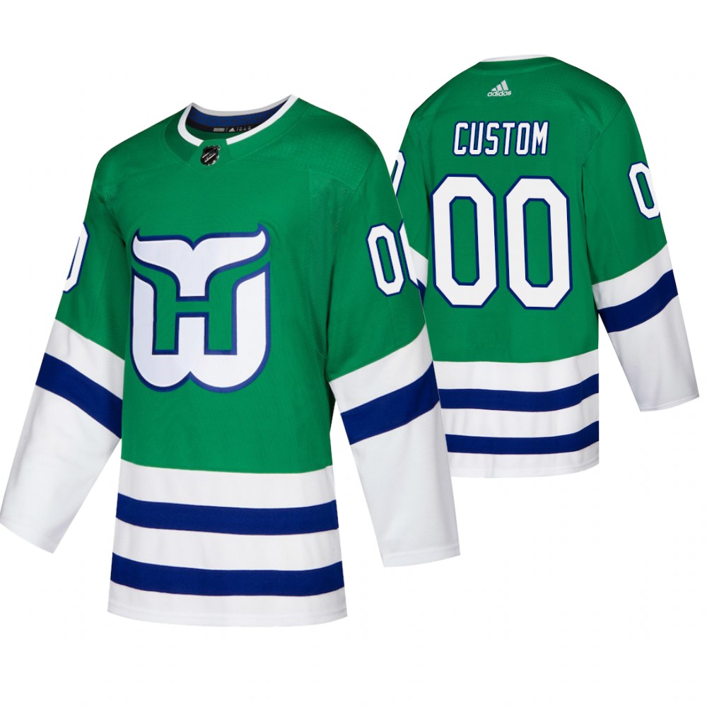 Hurricanes Custom Green Whalers Night Jersey