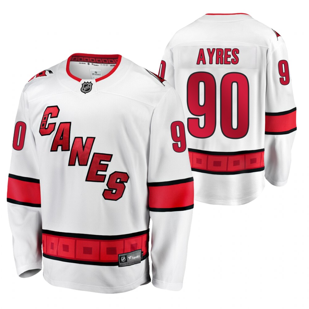 Hurricanes David Ayres 90 Jersey Honor Legend White Away Men