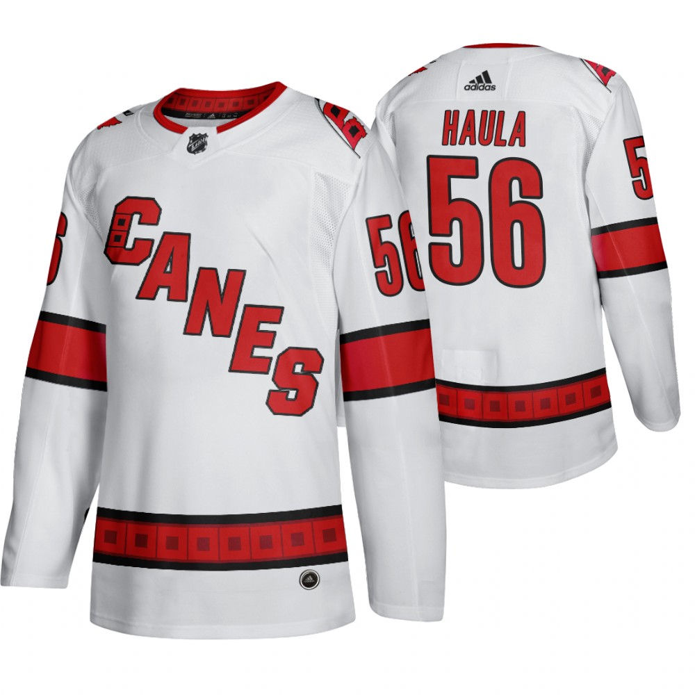 Hurricanes Erik Haula Road White Away Authentic Player Jersey