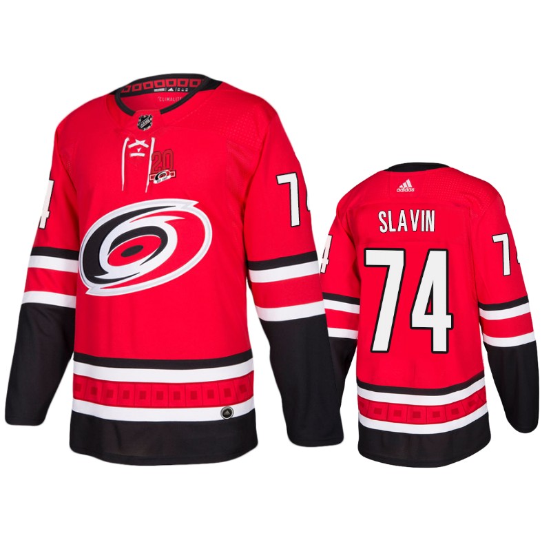 Hurricanes Jaccob Slavin Red Home Jersey