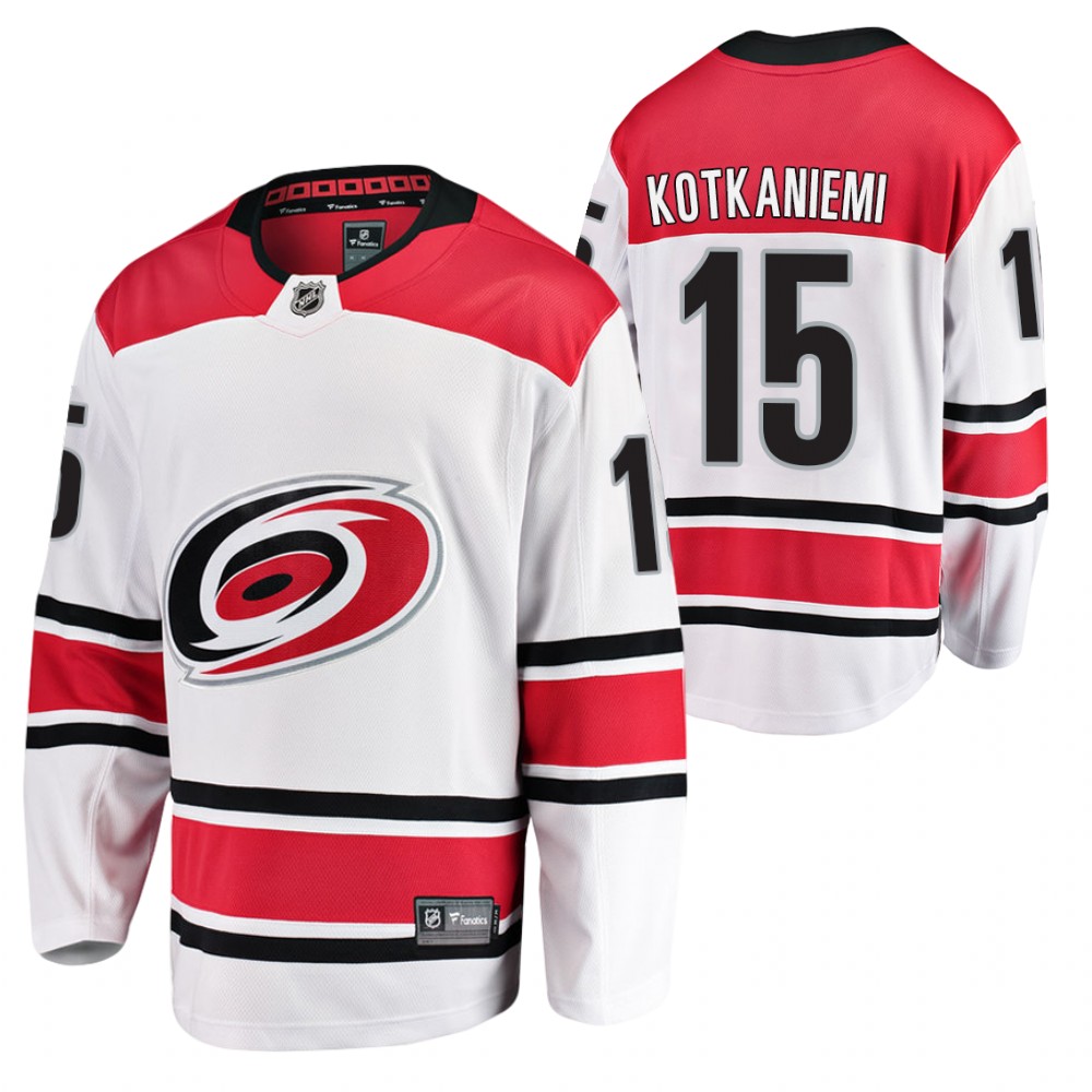 Hurricanes Jesperi Kotkaniemi #15 White Away 2021 Jersey