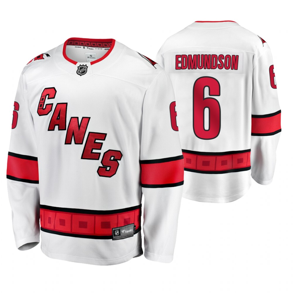 Hurricanes Joel Edmundson White Away Premier Breakaway Men's Jersey
