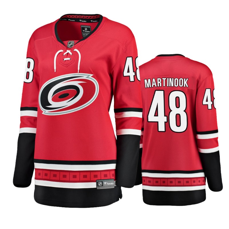Hurricanes Jordan Martinook Red Breakaway Player Home Jersey