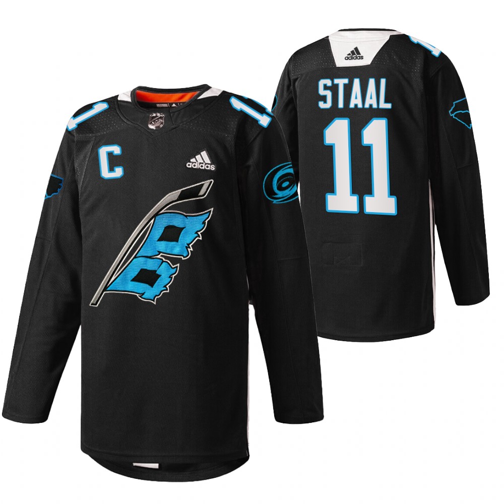 Hurricanes Jordan Staal 2022 Panthers Night Black Warm-up sweater Jersey