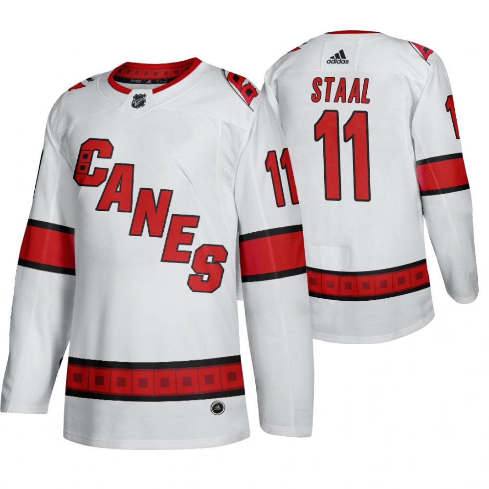 Hurricanes Jordan Staal Road White Away Authentic Player Jersey